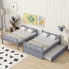 NicBex Full Over Fulll Bunk Bed with Trundle and Guardrail,Twin Loft Bed with Ladder and Converts to 2 Full Size Beds,Bunk Beds for Bedroom - 4 of 4