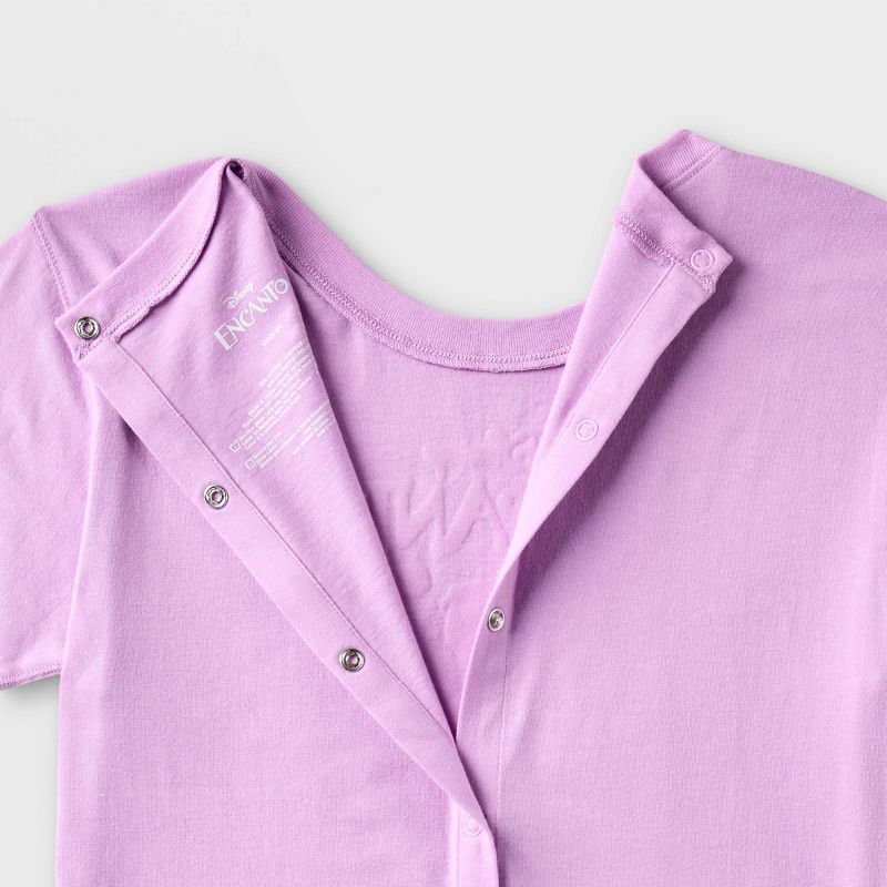 Girls&#39; Disney Encanto Adaptive Short Sleeve Graphic T-Shirt - Lavender, 3 of 4