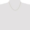 Black Bow Jewelry 1mm, 14k Yellow Gold Diamond Cut Singapore Chain Necklace - 2 of 4