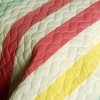 Slickblue Full/Queen 3PC Quilt Set, Handmade Vermicelli-Quilted, TC Fabric, Patchwork Design, 3 Colors - 3 of 4