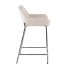 Set of 2 Daniella Metal/Polyester Counter Height Barstools - LumiSource - 3 of 4