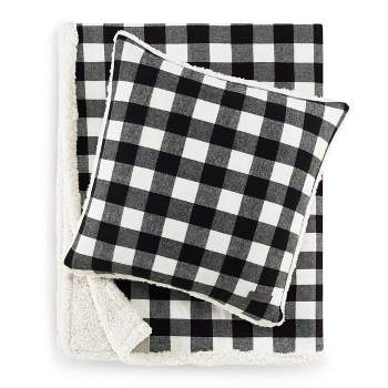 50"x60" Cabin Plaid Throw Blanket with Square Throw Pillow Set- Eddie Bauer