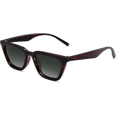 Polarized Narrow Square Cateye Sunglasses for Women Retro 