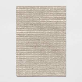 Woven Striped Flatweave Rug Black/Cream - Threshold™
