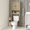 Emma and Oliver Over the Toilet Cabinet Storage Bathroom Organizer with In-Cabinet Adjustable Shelf, Open Lower Shelf, and Dual Magnetic Closure Doors - 2 of 4