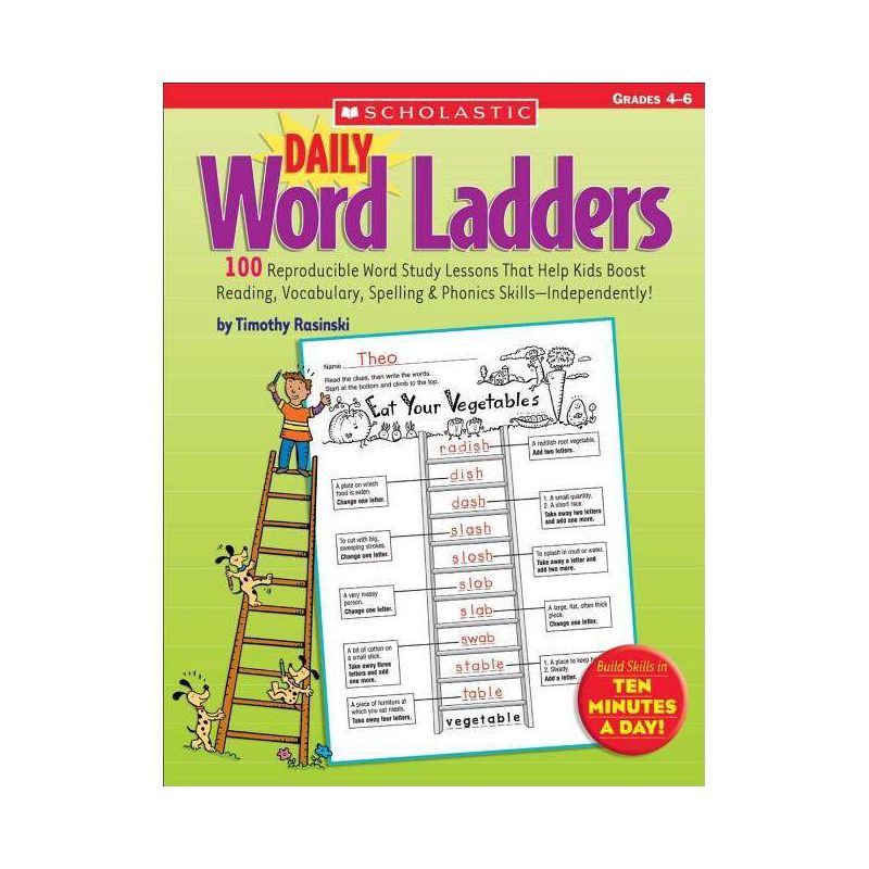 Daily Word Ladders: Grades 4-6 - by  Timothy Rasinski & Timothy V Rasinski (Paperback), 1 of 2