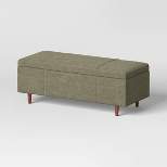 Dunlin Wood/Canvas Storage Bench Dark Green - Threshold™