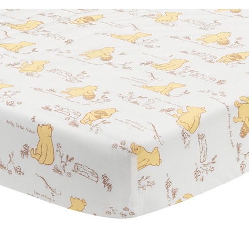 Lambs Ivy Disney Baby Storytime Pooh 100 Cotton Fitted Crib