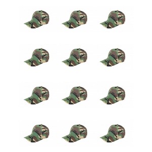 12 Pack Baseball Hats Great for Teams Events or Promotions - 1 of 4