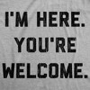 Youth Im Here Youre Welcome T Shirt Funny Ego Joke Tee For Kids - Crazy Dog Youth T Shirt - 2 of 4