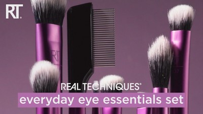 Real Techniques Everyday Eye Essentials 8-Piece Eyeshadow Brush Set - Set  pinceles y brochas de maquillaje, 8uds.