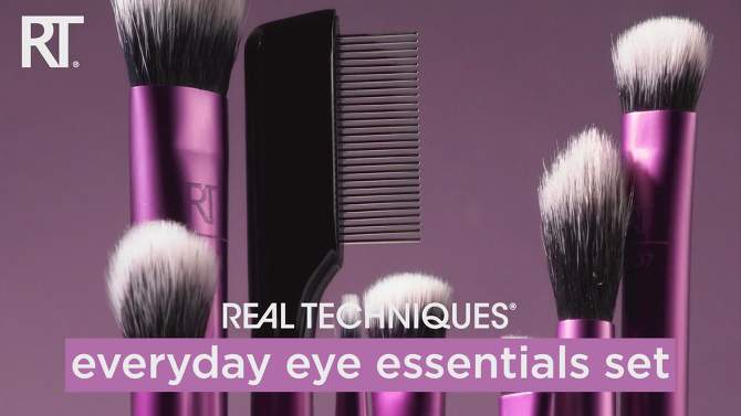 Real Techniques Everyday Eye Essentials Makeup Brush Kit - 8pc, 2 of 10, play video