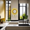 SkyMall Sunflower Silent Wall Clock, Battery Operated Pendulum Analog Wall Clock with Bee Design - 2 of 4