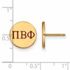 Black Bow Jewelry 14k Yellow Gold Plated Sterling Silver Pi Beta Phi Greek Life Stud Earrings - 2 of 3