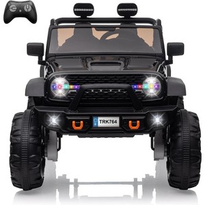 24V 2-Seater Kids Ride-On Truck with Remote Control, 180W Motor, 7Ah Battery, LED Lights, Music, Spring Suspension, USB Port & Shovel - 1 of 4