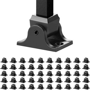 VEVOR Aluminum Alloy Baluster Shoes Square Balusters  Wrought Spindles with Screw Holes for Use with 1/2 Inch Staircase Balusters, Black (50 Pcs) - 1 of 4