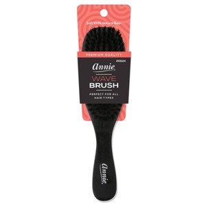 Annie International Soft Wave Black Boar Bristle Hair Brush - 4.8" - 1 of 3