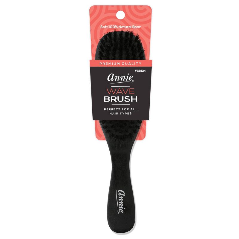 Annie International Soft Wave Black Boar Bristle Hair Brush - 4.8&#34;, 1 of 5