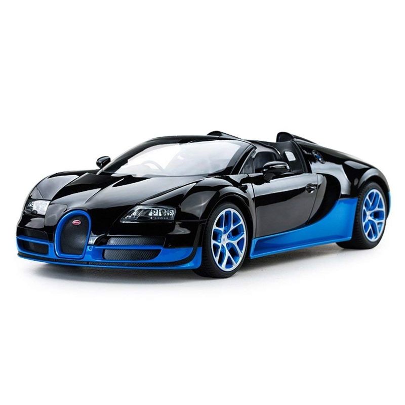 Link Ready! Set! Go! 1:14 RC Bugatti Veyron Grand Sport Vitesse Car-  Black/Blue, 2 of 5