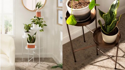Bronze 4-Tier Modern Metal Plant Stand