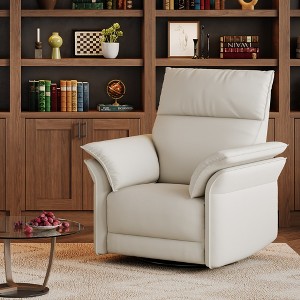 Swivel Rocker Chair for Adults, Double-Layer Armrests, Upholstered Chenille Fabric, for Living Room, Bedroom, Home Movie Theater - 1 of 4