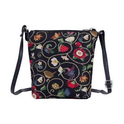 Signare USA Jacobean Dream Black Sling Bag