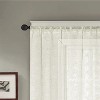 RT Designer Collection Laura Textured Sheer Rod Pocket Luxurious Modern Design Curtain Panel Pair 37" x 84" Ivory - 4 of 4