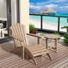WestinTrends Dylan HDPE Outdoor Patio Adirondack Chair with Ottoman and Side Table (3-Piece) - 2 of 4