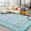 Fulvari Runner Vintage Boho Floral Style Non-Slip Low Pile Washable Rugs for Entryway Kitchen Living Room Front Door Carpet Pink Camel - 2 of 4