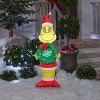 Grinch Christmas Airblown Inflatable with Wreath, 4 ft Tall, Yellow - 2 of 4