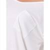 INSPIRE CHIC Women's Soft V Neck Curved Hem Comfy Oversized Nightshirt with Chest Pocket - 4 of 4