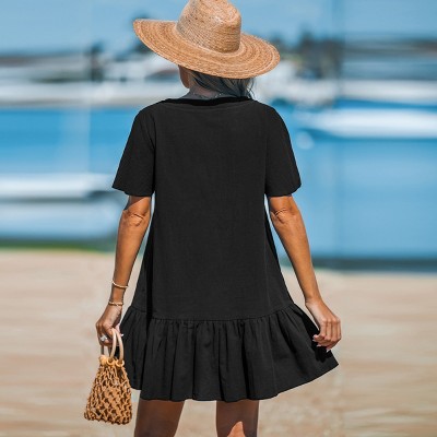 Women's V-Neck Flounce Mini Dress - Cupshe - image 5