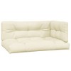vidaXL Pallet Cushions 3 pcs Cream Fabric - 2 of 4