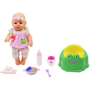 Dream Collection: New Born Baby Doll Care Set with Training Potty - 1 of 4