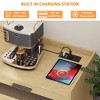 Sideboard Buffet Cabinet With Power Outlet & LED Light - 4 of 4