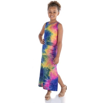 Tie Dye Dress, 2X, Maxi Dress, Short Sleeve, Long with side slits, Gre –  nancyshandmadegoods