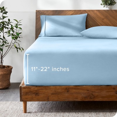 22 Inch Extra Deep Pocket Microfiber Fitted Sheet by Bare Home