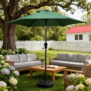 Ainfox 7.5ft Patio Umbrella Outdoor Umbrella Market Umbrella Beach Umbrella With Umbrella Base - 1 of 4