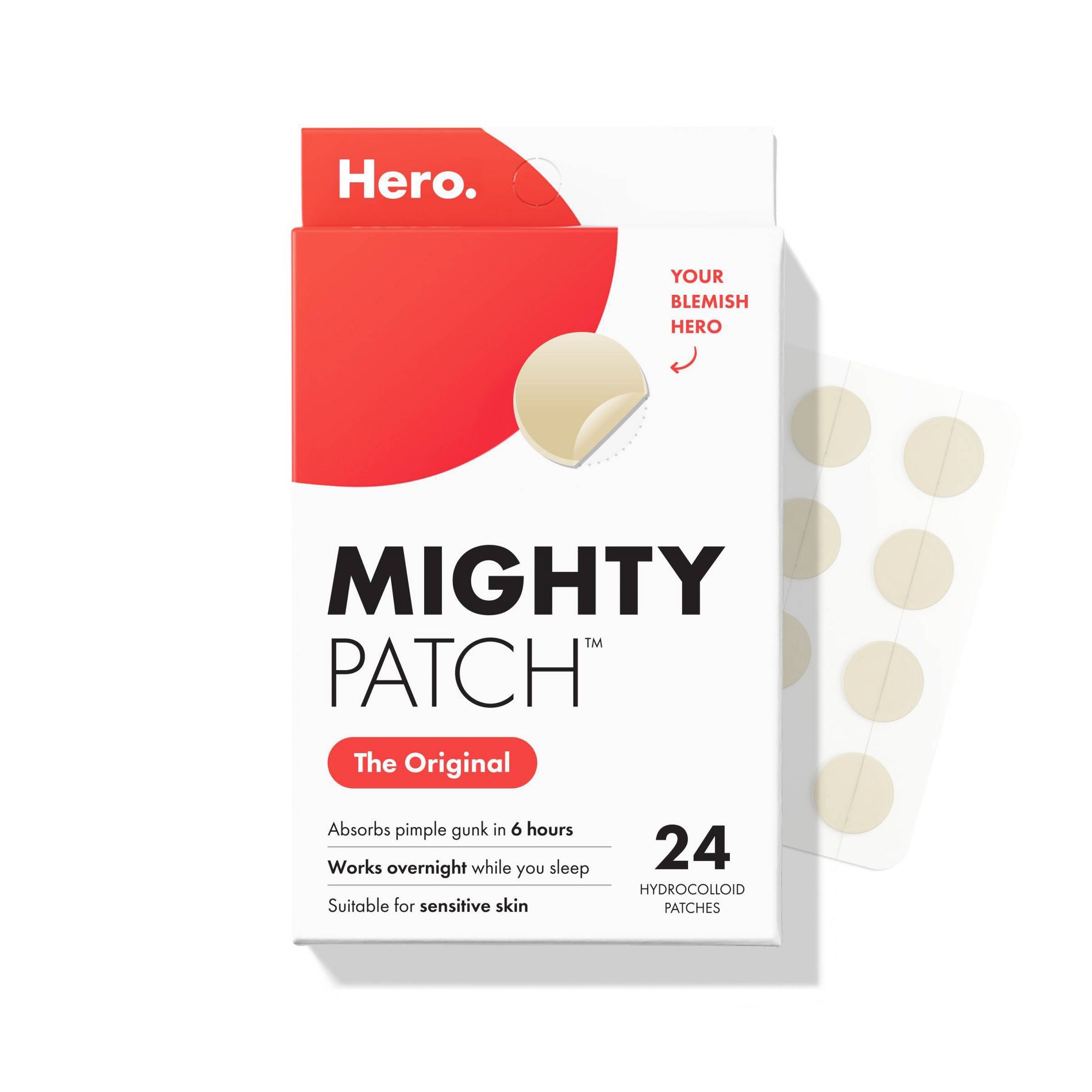 Hero Mighty Patch Original - 24ct: Anti-Acne, Unscented, Paraben-Free, For Face
