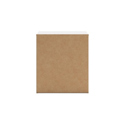 White and Light Brown 2-Drawer Transitional Nightstand