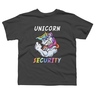 Boy's Design By Humans Halloween Dad Mom Daughter Adult Costume - Unicorn Security By MINHMINH T-Shirt