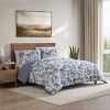 Eddie Bauer Vintage Forest Toile Comforter Bedding Set Blue - 2 of 4