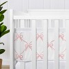 Sweet Jojo Designs Girls BreathableBaby Breathable Mesh Crib Liner Ballerina and Ballet Bows Pink and White - 4 of 4
