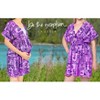 LA LEELA Women's Summer Loose Swing Swimsuit Cover Ups Vacation Swim Beach Dress Tops X-Large-XX-Large Purple, Floral - 2 of 4