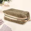 Unique Bargains Women Portable Luckly Makeup Bag Light Brown 1 Pc - 2 of 3