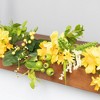 Northlight 5' Yellow Daisy and Berry Floral Spring Garland - 4 of 4