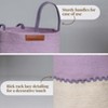 Folkulture Cotton Rope Laundry Basket 20 x 15 Inch - Soft Lilac - 3 of 4