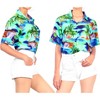 HAPPY BAY Hawaiian Shirts Womens Summer Beach Party Blouse Shirt Collared Colorful Button Up Short Sleeve Dress Tee Shirts Tops for Women - 2 of 4