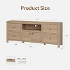 Farmhouse TV Stand for 80 Inch TVs,  with 6 Storage Drawers & 6 Open Shelf, Brown Television Consoles Stands for Living Room, Bedroom - 4 of 4
