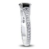 Pompeii3 2ct Vintage Diamond Black Sapphire Engagement Ring 14K White Gold - 2 of 4